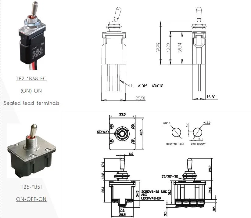 IP68 20A Toggle Switch with UL &ENEC Certificate