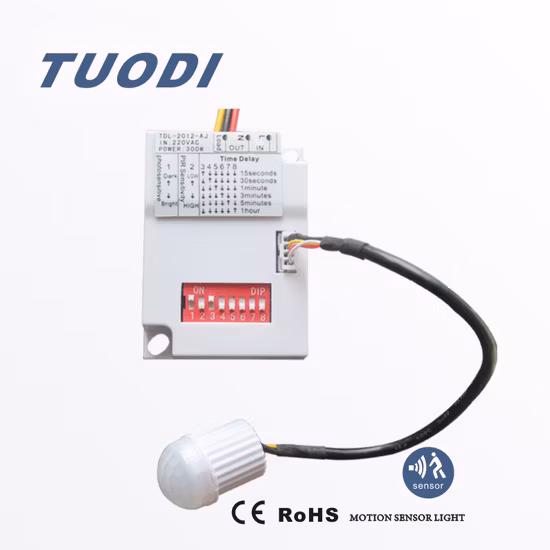 Wall Mount PIR Motion Sensor Delay Adjustable Rotary Automatic Electrical Smart Micro Light Switch