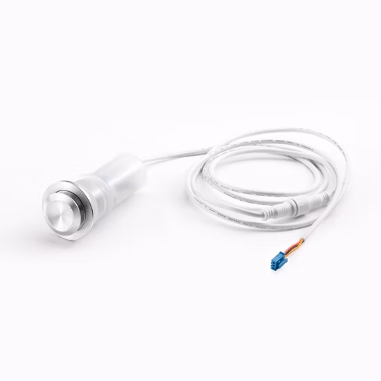 Interruptor de pontapé de vaso sanitário de cabeça pequena de aço inoxidável de 19 mm 1no1nc2no2nc Interruptor de pé inteligente para vaso sanitário